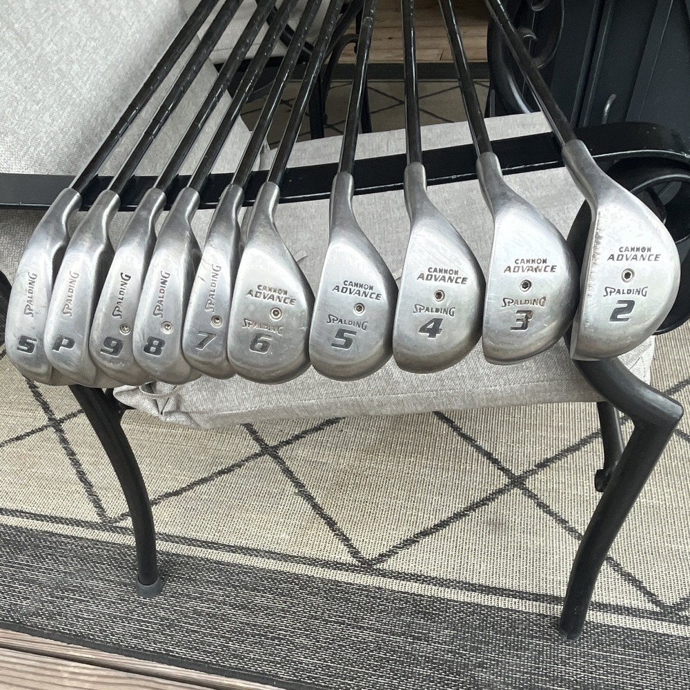 Spalding Cannon Advance Iron Set 2-PW & SW Steel Shafts Medium Flex 10 Clubs